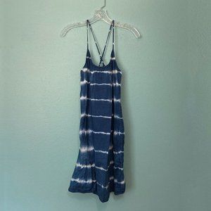 Madewell tie-dye spaghetti strap just-above-knee dress with hidden side pockets